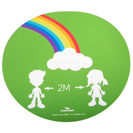 Social Distancing Round Floor Stickers  hi\-res