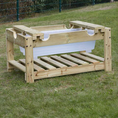 Outdoor Sand and Water Wooden Tray Unit  Outdoor Sand and Water Wooden Tray Unit  hi-res