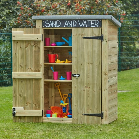 Outdoor Storage Shed with Chalkboard  hi\-res
