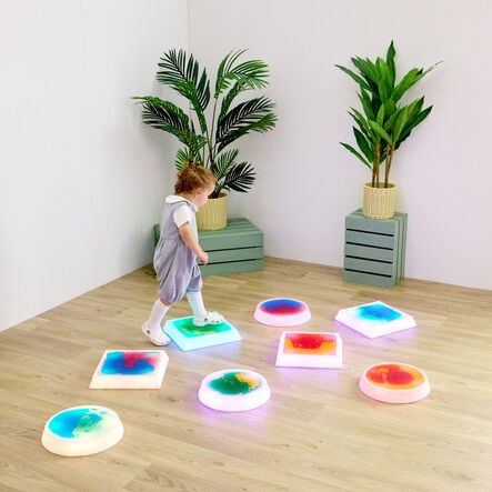 Light\-Up Liquid Sensory Stepping Stones  hi\-res