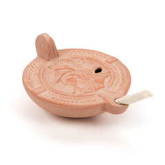 Ancient Greek Clay Oil Lamp D8cm  Ancient Greek Clay Oil Lamp D8cm  hi-res