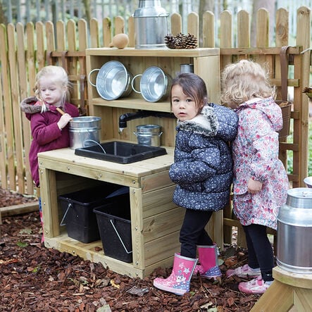 TTS Outdoor Wooden Sink with Pump H103 x W76 x D56cm  hi\-res