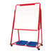 Mobile Magnetic Whiteboard Easel w\/ Storage  hi\-res