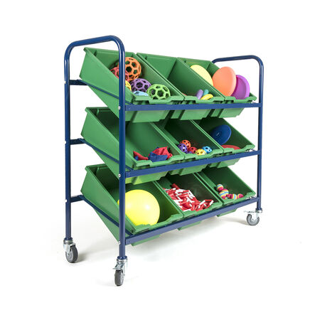 Metal Tilted Tray Trolley with Trays  hi\-res