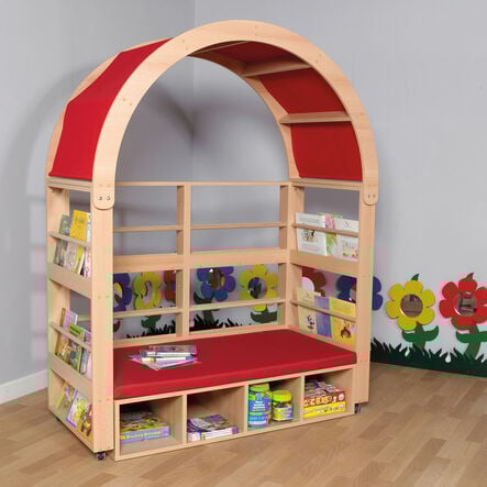 Arched Bookcase Storage and Seating  hi\-res