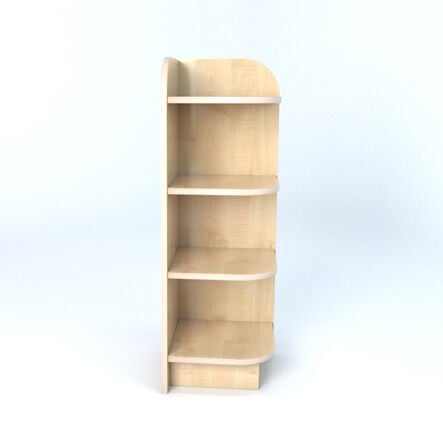 Right Hand Library End Bookcase In Maple  hi\-res