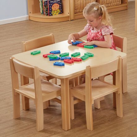 Essentials Beech Square Table  hi\-res