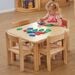 Essentials Beech Square Table  hi\-res