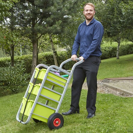 Gratnells Rover Trolley 3 x Extra Deep Trays Lime  hi\-res