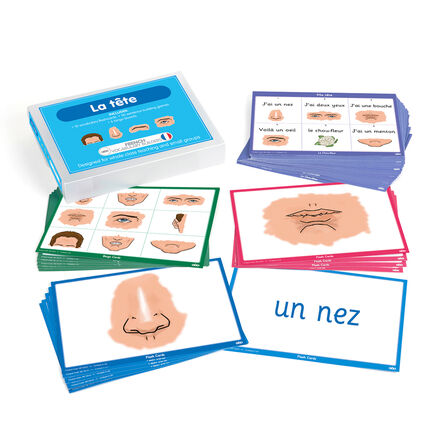 TTS French Facial Features Vocabulary Builder Activity Cards  hi\-res
