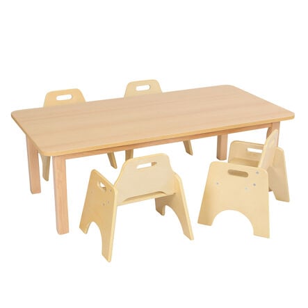 Essentials Table Rectangular Beech Top 300mm  hi\-res