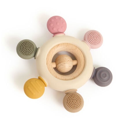 SiliSoft Silicone Teethers, Rainbow Balls \x26 Cups Bundle  hi\-res