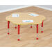 Copenhagen height adjustable flower shaped 6\-seater table  hi\-res