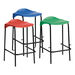 4 Legged Lipped Stool Seat Hgt 560mm Black Frame Blue  hi\-res