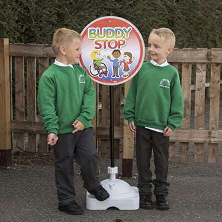 Buddy Stop Playground Sign With Stand  hi\-res