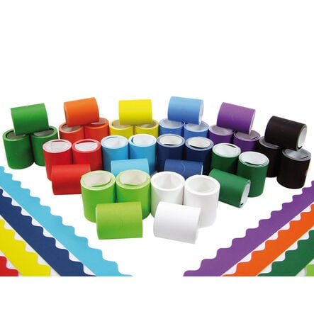 Bordette® Card Scalloped Border Rolls Assorted 36pk  hi\-res