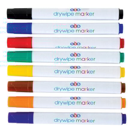 TTS Drywipe Markers Asstd Multicoloured 50pk  hi\-res