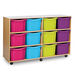 Mobile Tray Storage Unit W\/ 12 Extra Deep Trays Light Grey  hi\-res