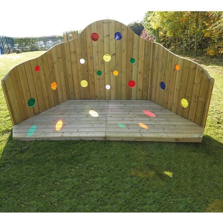 Outdoor Wooden Rainbow Stage h1450 x w1710 x l3100mm  hi\-res
