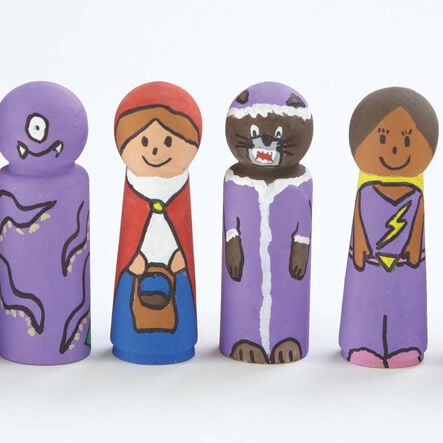 Small World Natural Wooden Peg People 20pk  hi\-res
