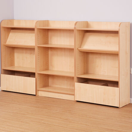Display And Browse Bookcase Bundle Deal Maple 3 units  hi\-res