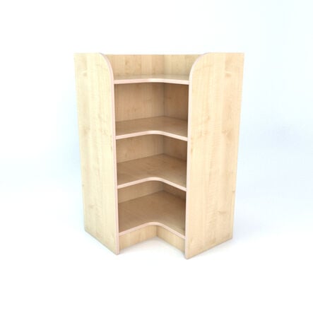 Internal Corner Library Bookcase In Maple  hi\-res