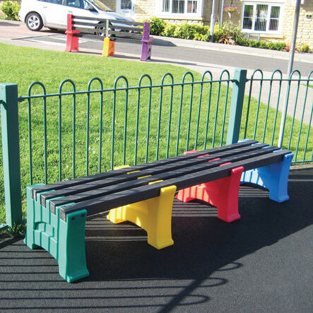 Recycled Plastic Multicoloured Bench 4 Persons  hi\-res