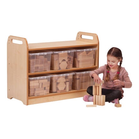 Low Storage Unit Mirror and Wooden Construction Set  hi\-res