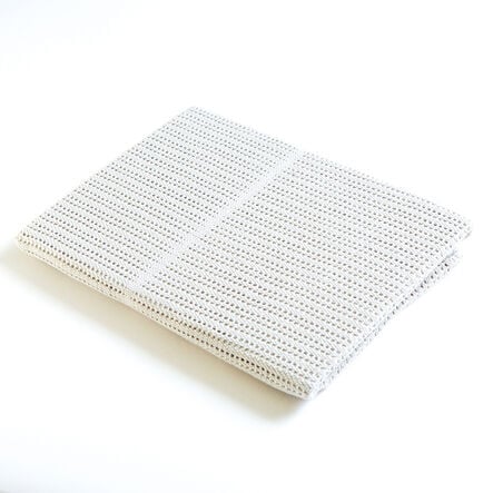 Cellular Cotton Cot Blanket Soft Grey 150 x 100cm  hi\-res