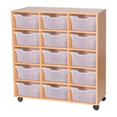 Mobile Triple Tray Storage Unit 15 Deep  hi-res
