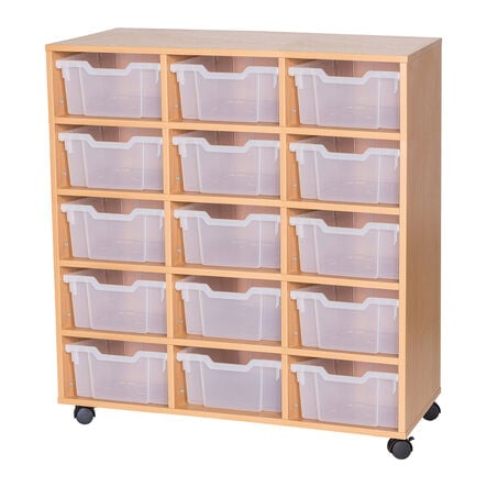 Mobile Triple Tray Storage Unit 15 Deep  hi\-res