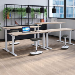 Height Adjustable Table Oak  Height Adjustable Table Oak  hi-res