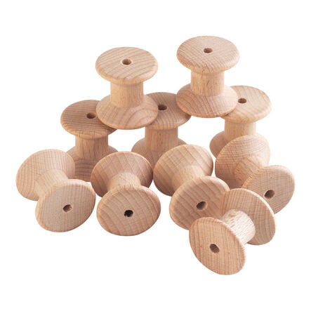 Wooden Spools 10pk  hi\-res