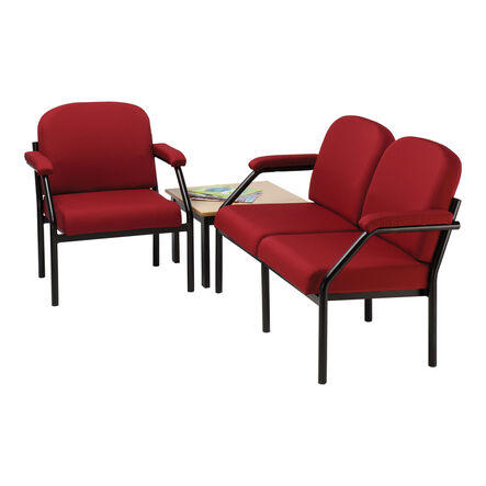 Radstock Low Level Metal Framed Reception Chair Blue  hi\-res