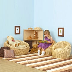 Children's Wicker Sofa and Chairs Set  Children's Wicker Sofa and Chairs Set  hi-res