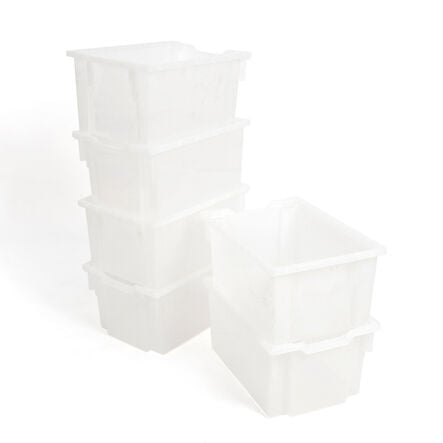 Gratnells Storage Trays 6 Pack Clear Extra Deep Clear hi\-res