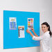 Accents Unframed Noticeboard Light Blue H1200 x W1500mm Light Blue hi\-res