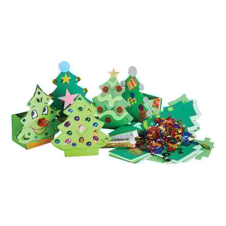 Pre\-cut Christmas Tree Card Gift Boxes 30pk  hi\-res