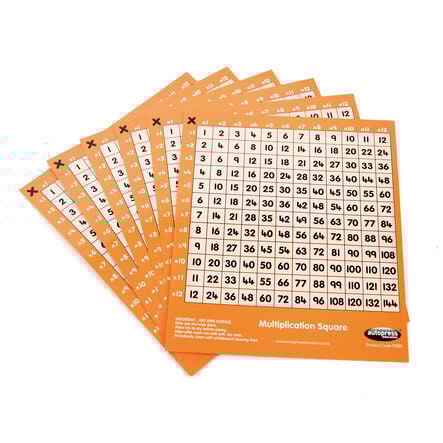 12x12 Multiplication Squares  hi\-res