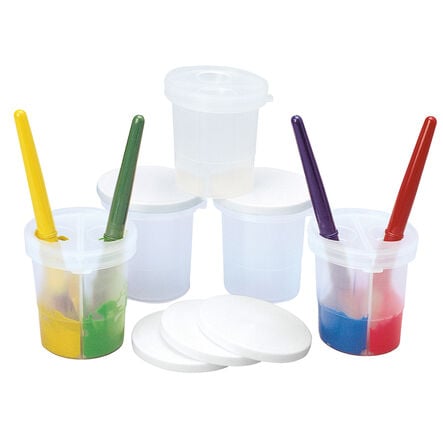 Divided Paint And Water Pots 5pk  hi\-res