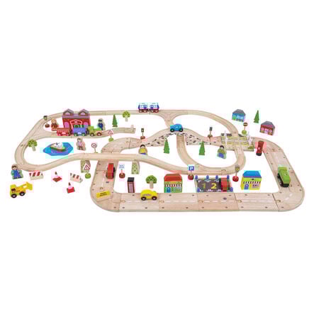 Small World Wooden Town Road and Rail Set  hi\-res