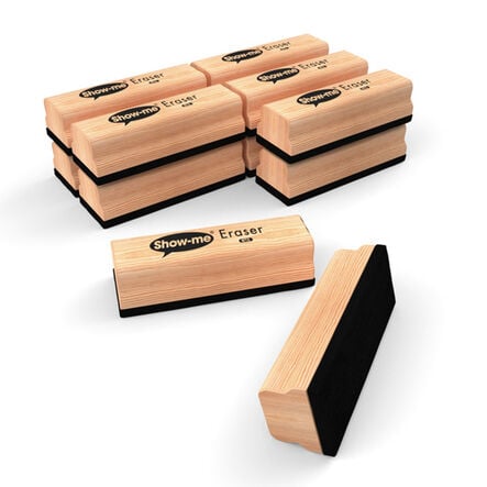Large Wooden Whiteboard Erasers 12pk  hi\-res