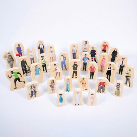 Wooden Community and Occupation People Blocks  hi\-res