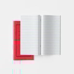 8'' x 4'' Exercise Book 12mm Ruled 32pg Red 50pk  hi-res