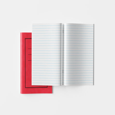 8\'\' x 4\'\' Classic Exercise Book Ruled 12mm Red 32pg 50pk  hi\-res