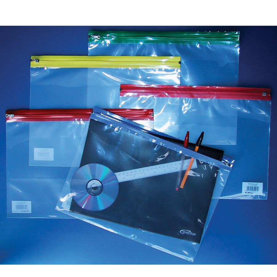 Flipfile Plastic Zip Wallets A4+ 25pk | Document Wallets
