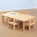 Beech Veneer Rectangular Table L1200mm \x26 Chairs  hi\-res