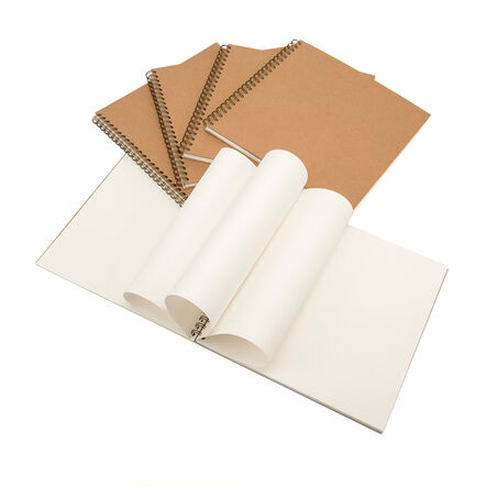 Pisces Hardback ECO Kraft Spiral Sketchbook 140gsm 5pk  hi\-res