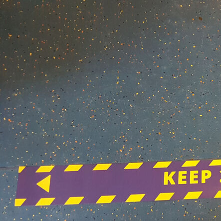 Social Distancing Round Floor Stickers  hi\-res