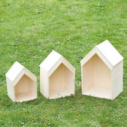 TTS Nesting Wooden Small World Houses 3pk  hi\-res